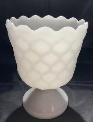 E.O. Brody Co MJ-42 Cleveland Ohio U.S.A. White Milk Glass Pedestal Vase • $9.46