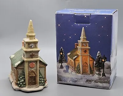 Miniature Olde Town Village Porcelain Church.  5 1/4  Tall. Perfect! • $16.95