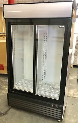 2 Door Refrigerator Glass Merchandiser Double Door Beverage Cooler Drink Sliding • $2599