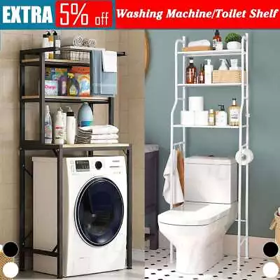 3-Tiers Toilet Shelf Bathroom Rack Over Laundry Washing Machine Storage Shelves • $25.85