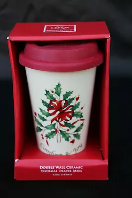 £15 • Buy  Lenox American By Design Holiday Comfort & Joy Thermal Travel Ceramic 12oz Mug