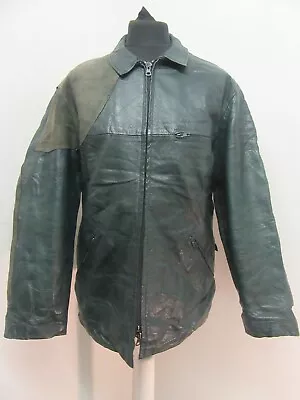 Vintage 70's Oljon Hunting Goat Leather Swedish Shooting Jacket Size 50 Or Xl • £99