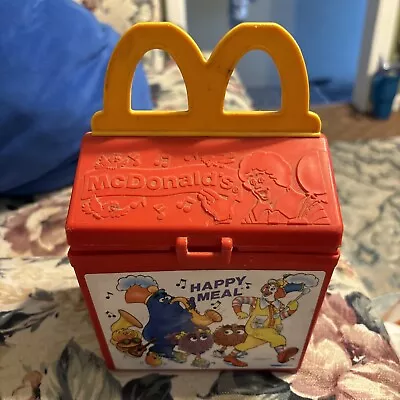 McDonalds Happy Meal Box With Food Vintage 1989 Fisher Price Made In USA • $11