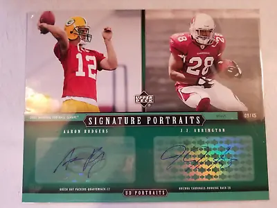 2005 Upper Deck Signature Portraits Rookie Auto Aaron Rodgers - Jj Arrington /45 • $285