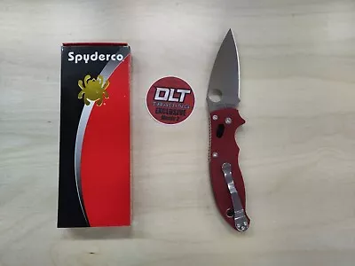 RARE Spyderco Manix 2 Red G10 20CV C101GPRD2 Discontinued Exclusive Used • $116.50