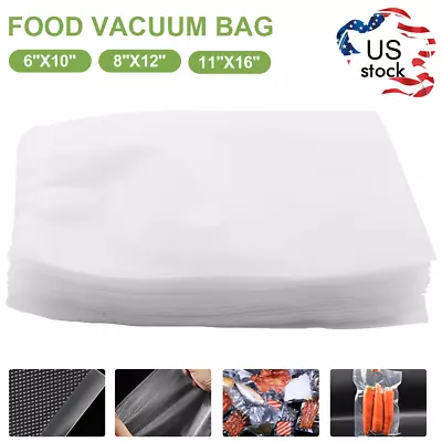 500 Quart Vacuum Sealer Bags 8x12 11x16 Embossed Food Saver Storage Package • $47.48