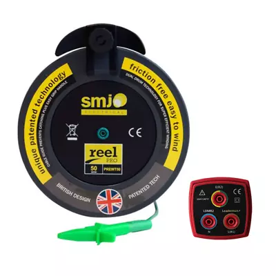 SMJ-50MTL Reel Pro 50m R2 Wander Test Lead + R2 Ring Mains Socket Adaptor LDM-R2 • £59.50