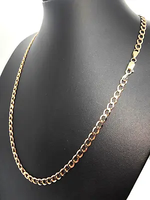 Solid 9ct 9 Carat Gold Curb Chain Necklace 20.5  52.5cm 4.5mm Relisted • £489.99