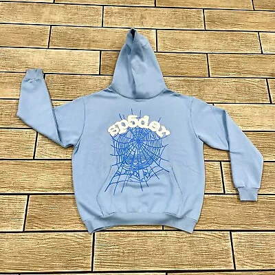 NEW Spider Worldwide Light Blue Web Hoodie Size Small • $120