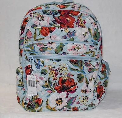 NWT Vera Bradley XL Campus Backpack School Travel Laptop Bag Sea Air Floral • $109.74