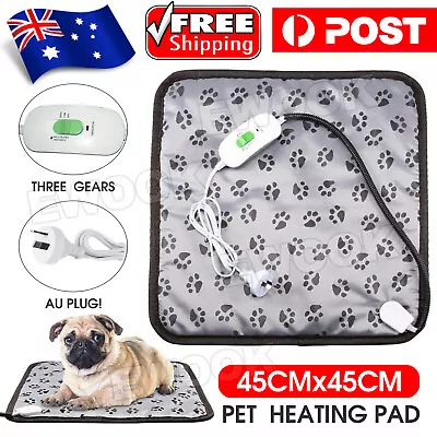 $17.85 • Buy Waterproof Electric Pet Heat Pad Heated Heating Mat Blanket Dog Cat Bunny Bed AU