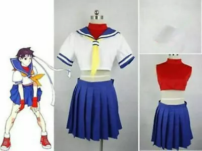 Street Fighter Sakura Uniform Cosplay Costume Halloween  • $18.46