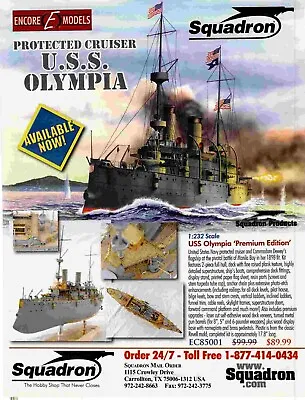 Framed Squadron Models Advert 11x8 Protected Cruiser U.s.s. Olympia • $28.61