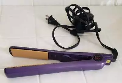 Chi Air Purple 1  Flat Iron Tournamine Gold Plates Hairstyling Excellent • $36.75