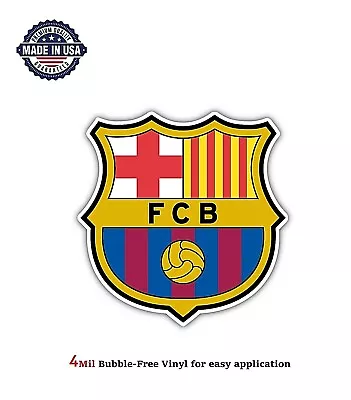 Barcelona Spain Soccer Vinyl Decal Sticker Car Bumper 4m Bubble Free Us Made • $3.89