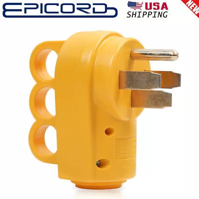 RV 50 AMP Male Replacement Power Cord Plug Heavy Duty Yellow W/ Handle Plug USA • $13.89