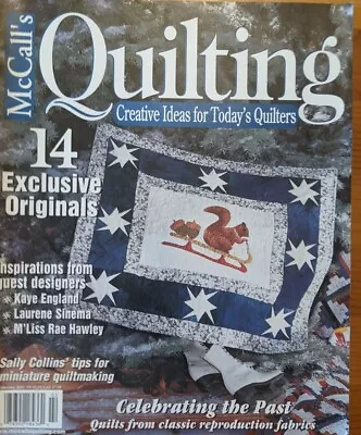 McCall's Quilting Magazine Feb 2001 Classic Repro Fabrics Miniature Quiltmaking • $9.98