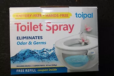 Toipal Automatic Toilet Spray Odor Eliminator Battery-Free Hands-Free Lemon • $22