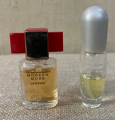 $20 • Buy TWO Estee Lauder .14 Sprays * MODERN MUSE LE ROUGE Perfume & PLEASURES USED