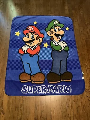 Super Mario 'Luigi And Mario' Fleece Blanket 59x47 • $14.84