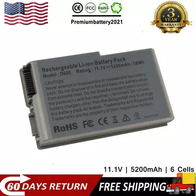 6 Cells Battery For Dell Latitude D520 D500 D600 D610 C1295 Notebook PC • $16.98