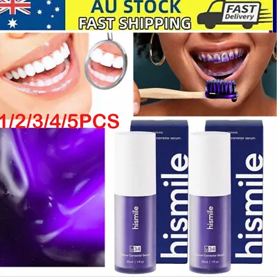 $11.29 • Buy 5PCS Hismile-V34 Colour-Corrector Teeth Whitening Tooth Stain Removal Toothpaste