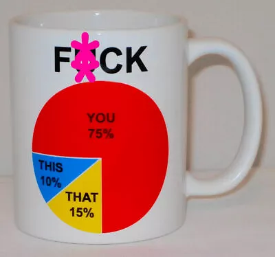 F*ck This That You Rude Pi Chart Mug Can Personalise Funny Maths Tutor Gift Cup • £10.99