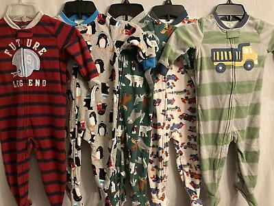 NWT Infant/Toddler Boys Carter's One-Piece Footed Fleece Pajama Assorted Sizes • $13.95
