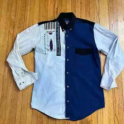 Alamosa Shirt Mens Small Western Cowboy Vintage Long Sleeve Button Up * • $24.99