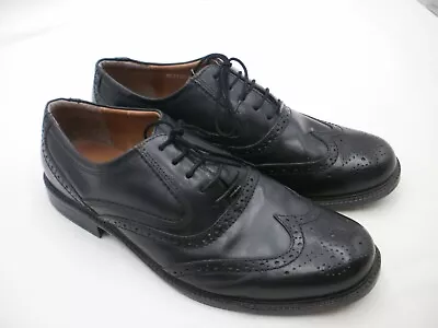 A Pair Of Mens Black Leather Brogues Oaktrak Shoes Size Uk 10. • £25