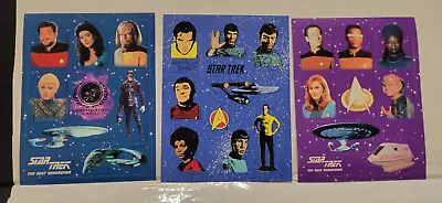 $5.75 • Buy Vintage Hallmark Stickers - Star Trek - Lot Of 3 Sheets