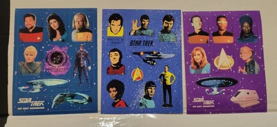 $5.75 • Buy Vintage Hallmark Stickers - Star Trek - Lot Of 3 Sheets