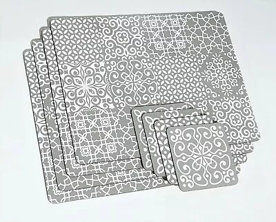 Set Of 4 Patterned Placemats Coasters Table Settings Mat Wedding Dining Décor • £16.49