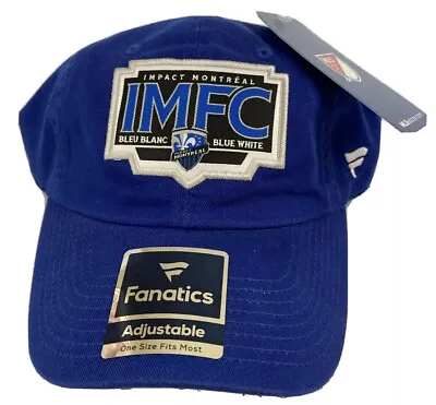 Fanatics Montreal Impact Slideback Hat Cap Blue White NWT Adjustable IMFC • $17.99