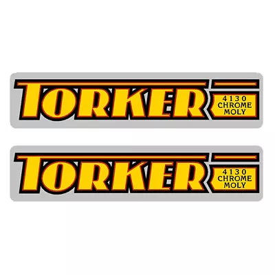 Torker - 4130 Yellow And Red - Fork Decals - Old School Bmx • $22