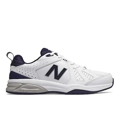 New Balance Men's Extra Wide Fit (6E) Leather Sneakers (624) In White/Navy Size • $251.06