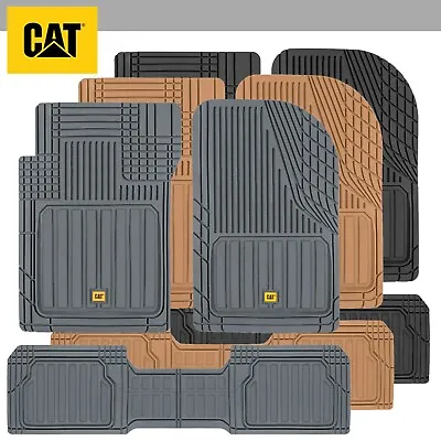 $39.99 • Buy Caterpillar® Deep Dish Rubber Car Floor Mats All Weather Spill-Capt​uring