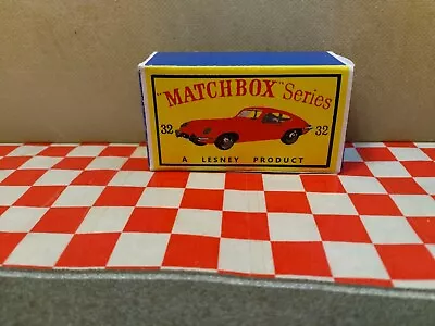 $7.50 • Buy Matchbox Lesney   No32    E Type Jaguar EMPTY Repro Box Only   NO CAR