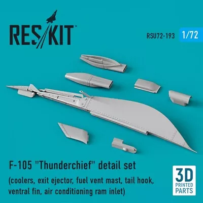 1/72 ResKit RSU72-0193 F-105  Thunderchief  Detail Set (coolers Exit Ejector F • $12