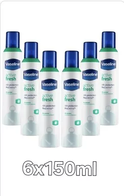 Vaseline Active Fresh Anti-perspirant Deodorant Aerosol 6 X 150 ML • £13.99