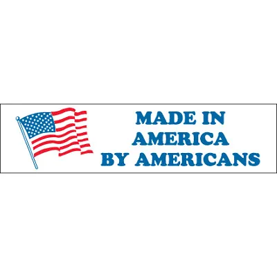  Made In America By Americans  Labels - 2 X 8  - 500 Stickers/Roll • $55.12