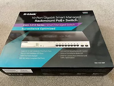 D-Link DGS-1210-10MP Ethernet Switch - 8 Ports - Manageable - Gigabit Ethernet - • $120