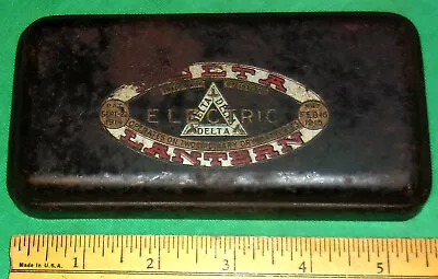 Delta Electric Lantern Battery Lid W/Litho (1915) For Resto 5 5/8 X 2 7/8 Inch • $24.99