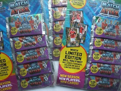 Match Attax 2015/16 - 150 Cards In 15 X 10 Card Packs With Limited Edition Cards • £8