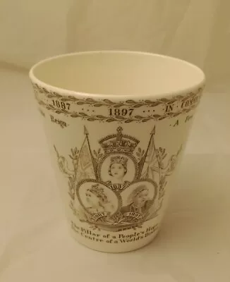 Queen Victoria 1897 Diamond Jubilee Commemorative Mug  Mintons Good Condition • £20