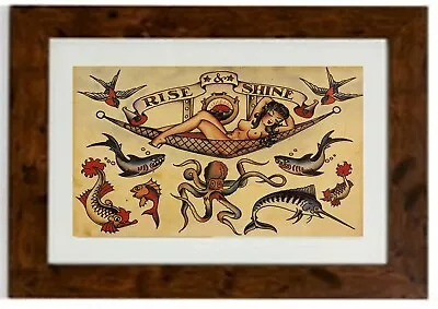  Sailor Jerry Tattoo Vintage SJT12 Framed Print  • £28.04