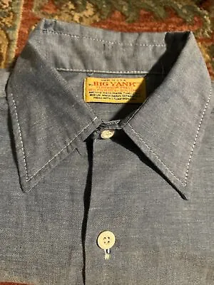 $30 • Buy Vintage Big Yank Chambray Shirt Mens Small