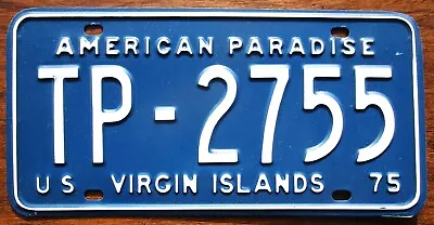 U.S. VIRGIN ISLANDS 1975 TAXI License Plate - Unused #TP-2755 • $47.95