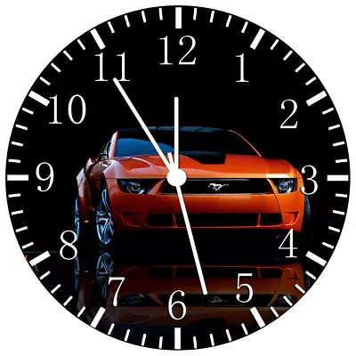 Mustang Frameless Borderless Wall Clock Nice For Gifts Or Decor W210 • $22.95