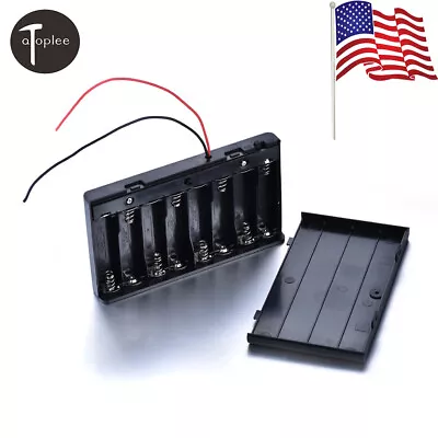 Battery Holder Storage Case Box With Wire Leads 1.5cm For 8X AA Batteries In US • $9.95